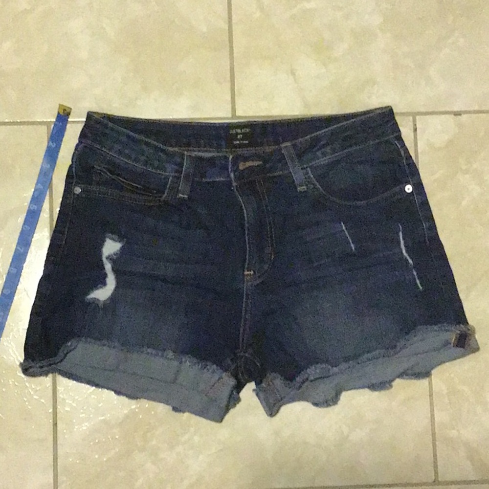Just Black distressed cuffed shorts - Picture 1 of 4